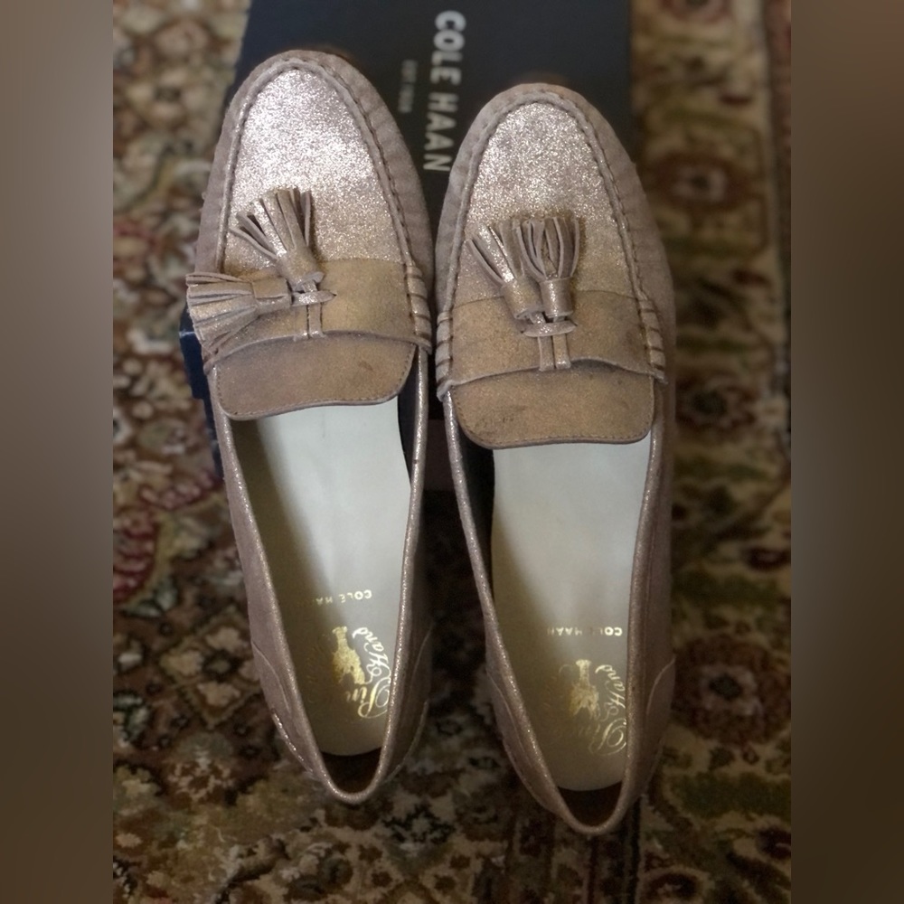 Cole Haan gold suede loafer- Sz 11 -excellent condition